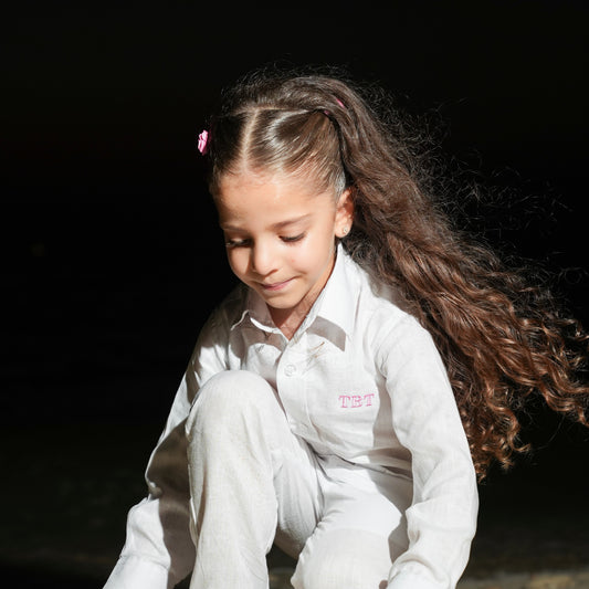 Kids White Linen