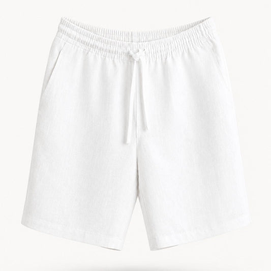 White Linen Shorts