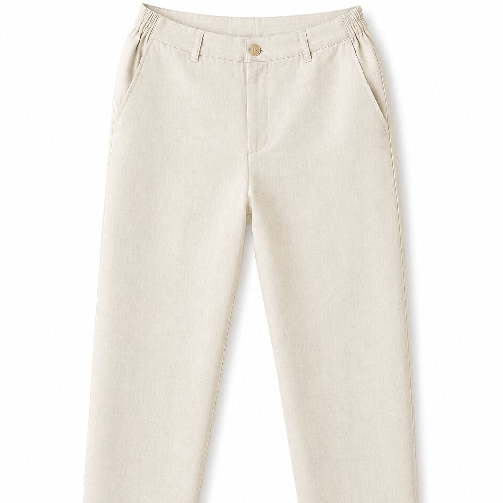 Beige Linen Pants