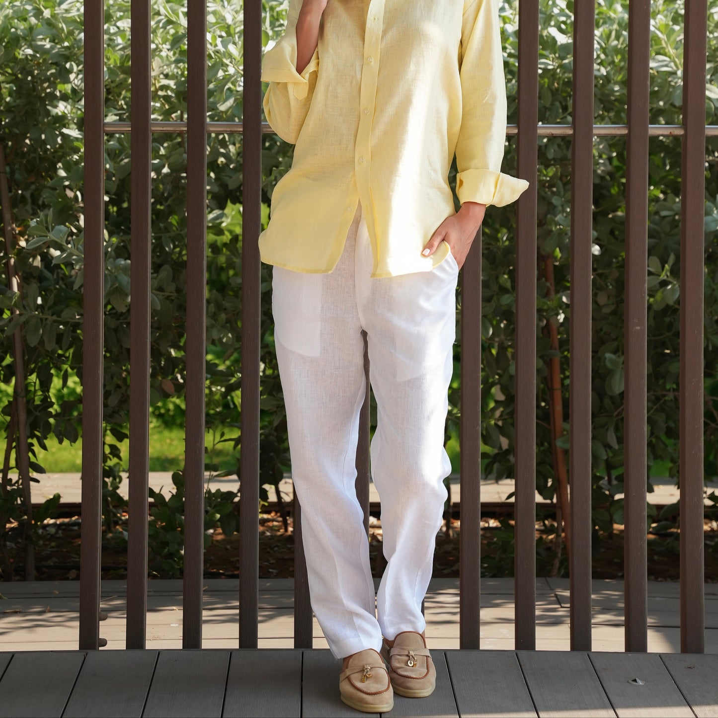 White Linen Pants