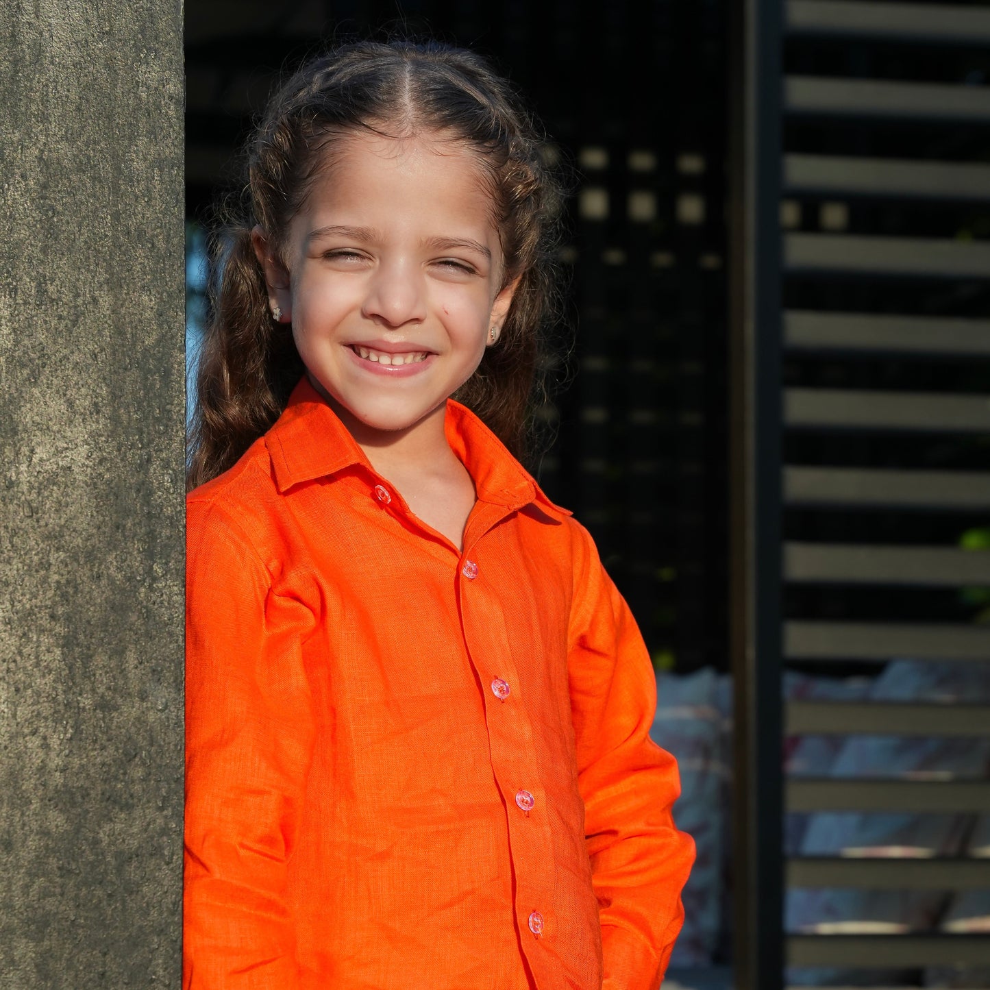 Kids Orange Linen