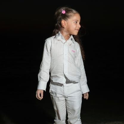 Kids White Linen