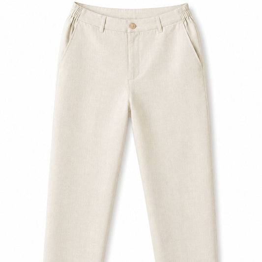 Beige Linen Pants